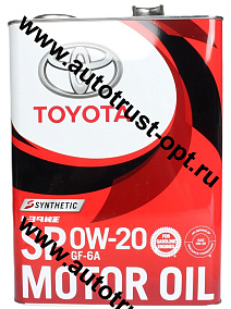 Toyota Motor Oil  0W20 SP/GF-6A 4л  Масло моторное