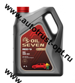 S-OIL  RED #9 SN/CF 5W40 Fully Synthetic 4л