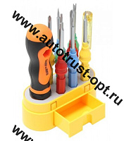 BaumAuto Отвертка со сменными насадками с пробником(10предм), в плас.футляре BM-3031610