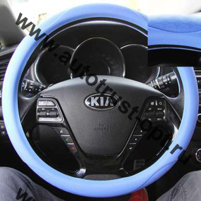 AUTOPILOT Оплетка на руль силикон Модель №3 (M 35-40,  цвет Синий)
