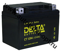 АКБ Мото "Delta" СТ 1204 (12V 4а/ч, 113х70х89 мм)