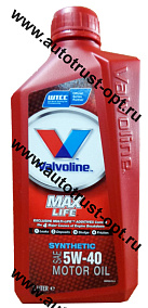 Valvoline MaxLife 5W40 SN (синт) 1л