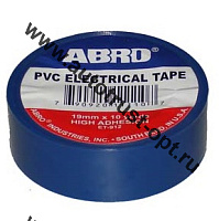 "ABRO" Изолента ПВХ  19мм x 9.1м.синяя