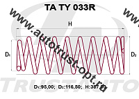 Пружина ТrustАuto TATY033R (48231-3A200/3A320)