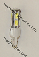 Светодиод 24V T10 10SMD (5630) W2.1x9.5D WHITE  (габарит, повторитель поворота) Маяк