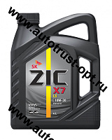 Масло моторное Zic  X7 LS 10W30  SM/CF, ACEA C3  4л (универсальная синтетика)