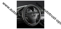 Оплетка рулевого колеса, кожа,ребристая,черный (М)