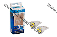 Xenite T0811 Блистер св/диод 9-30V T10 8SMD W2.1x9.5D  WHITE б/ц (2 шт) 