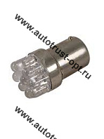 KS Лампа светодиодная 24V 5W BA15s (1конт) 9 диодов, белая (габариты, подсветка номера)