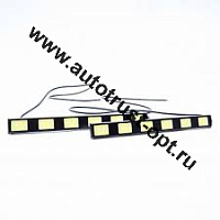 KS Фары светодиодные KS-186 COB, ходовые огни, COB, 6 диодов, черный корпус 183*4*18мм, 2 шт