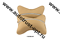 DIAMOND Суппорт-подголовник 2 шт P3010BG-WT ( к/з, бежевый/белый)
