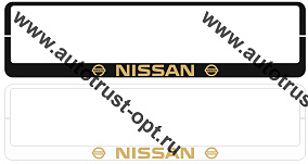 Рамка еврокнижка "Nissan" белая (золото, рельеф) РЕ 02 01 00 (1.182Р)