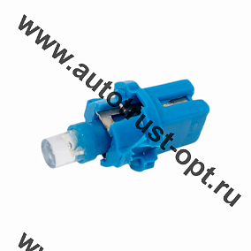 Светодиод 12V T5 BAX8,7D с патроном BLUE (A12-1,2бц, панель приборов) Маяк