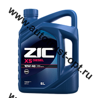 Масло моторное ZIC X5 Diesel 10W40 API CI-4/SL (дизель, п/синт)  6л  
