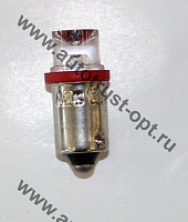 Светодиод 12V T8 BA9S Конус RED (A12-4, габарит) Маяк