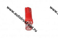 KS Лампа светодиодная T5 12V W2,0-4,6d красная, конус, б/ц  малая