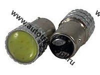KS Лампа светодиодная 12V 21/5W BAY15d (2конт), COB-ML диод, белая (габариты, стоп-сигнал)