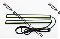 KS Фары светодиодные KS-180, ходовые огни, COB, провода, черный корпус 174*4*16мм, 2 шт