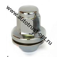 Гайка М 12*1,25*37,5 пресс шайба,хром, ключ 21,носик h=12мм,D=18,5мм (N043/337.521)