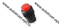 Выключатель кнопка круглая д. 20мм (без фиксации, с подсветкой)