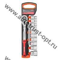 BaumAuto Набор инстр,гол.с трещоткой и удлинителем наб.12пр.1/2"(10-15,17,19,21,24мм) BM-012-5MSA