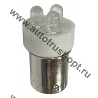 Светодиод 12V T15 3LED BA15S WHITE (A12-10) Маяк