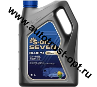 S-OIL  BLUE#9 10W40 CI-4/SL (синт)   6л Масло моторное