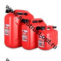 3ton Канистра PROFI 10л КРАСНАЯ для топлива в комплекте с крышкой и лейкой