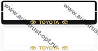 Рамка еврокнижка "Toyota" белая (рельеф, золото)  РЕ 02 01 00 (1.181Р)