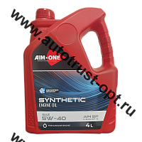 AIM-ONE Fully Synthetic Engine Oil 5W40 4л (синт) SP/GF-5