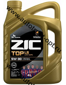 Масло моторное ZIC TOP LS 5W30 API SN ACEA C3 (универсальное, синт) 4л