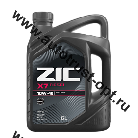 Масло моторное ZIC X7 Diesel 10W40 API CI-4/SL (дизель, синт) 6л