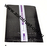 Бумажник для водителя "АВТОдокументы" черн.-крокодил натур.кожа  