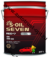 S-OIL  RED #7 SN/CF 5W30 Synthetic Technology 20л  Масло моторное