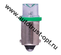 Светодиод 12V T8 BA9S Конус GREEN (A12-4, габарит) Маяк