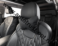 Подушка на подголовник алькантара/кожа иск. Черная