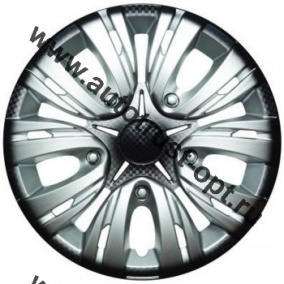 AWCC-15-02 AIRLINE Колпаки колесные R15" Лион+, серебристо-черный (комп 2шт)