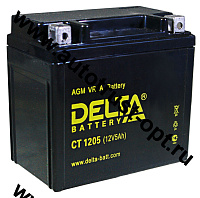 АКБ Мото "Delta" СТ 1205 (12V 5а/ч, 114х69х109мм)