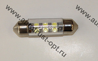 Светодиод 12V T11x36/38 S8,5 6SMD WHITE (AC12-10, салон, номерн.знак) Маяк