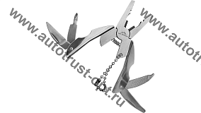 VertexTools Брелок-мультитул дорожный инструмент 5 в 1