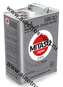 Масло моторное MITASU  SUPER DIESEL CI-4  5W30  4л  п/синтетическое  MJ220/4