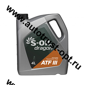 S-OIL  ATF III 4л (трансмиссионное масло)