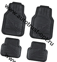 SKYWAY Коврик салона Hot-7 4пр.Полиуретан.черный (п.71*50см,з.45,5*37,5см)