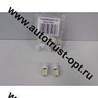 KS Лампа светодиодная T10 12V W2,1-9,5d  24 SMD 3014 диодов,  б/ц  белая, силикон