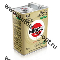 Масло моторное MITASU HYBRID MOLY-TRIMER SM 0W20  4л синтетическое для бензиновых двигател MJ-M02/4