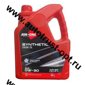 AIM-ONE Fully Synthetic Engine Oil 0W30 4л (синт) SP/GF-6