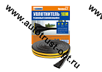 Уплотнитель E-профиль, черный, 10 м 