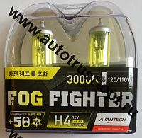 AVANTECH  H4 12V 60/55W (120/110W) 3000K  (AB3004) комплект 2 шт желт.