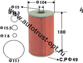 RB-exide вставка масляная O-609/О-568  (15607-1560)