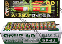 UP-81 Супер клей быстродействующий 3 гр. (уп. 12 шт.) City up